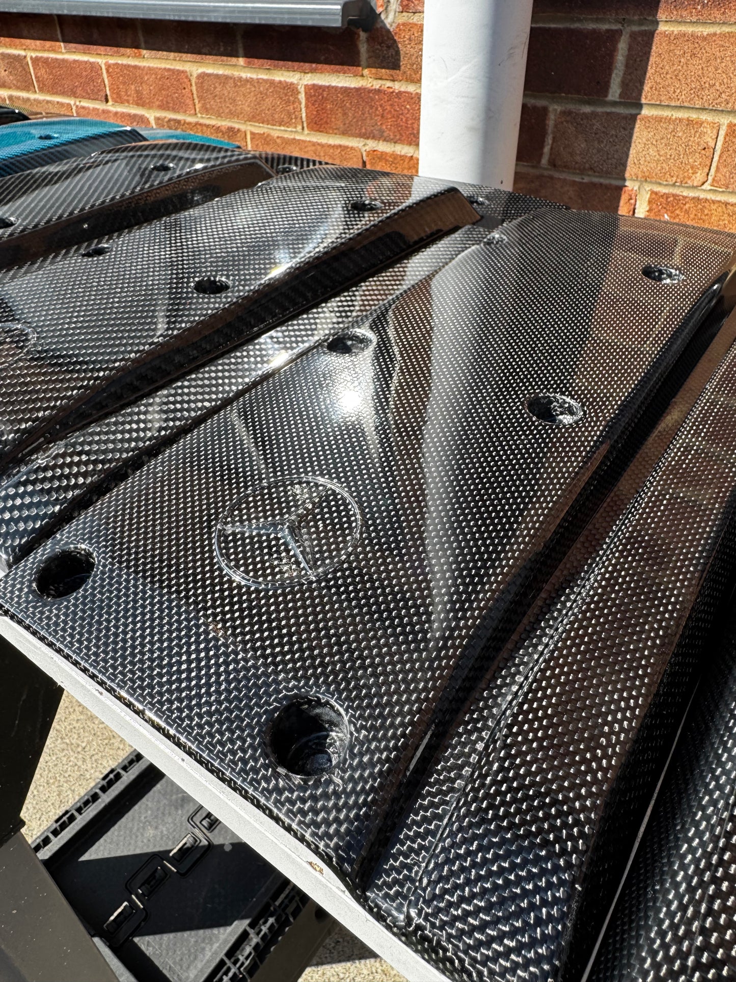 Mercedes om606 carbon fibre engine cover