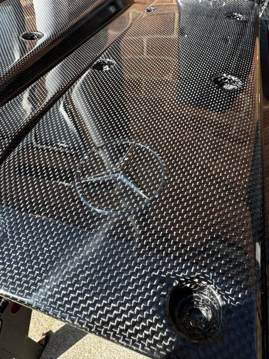 Mercedes om606 carbon fibre engine cover