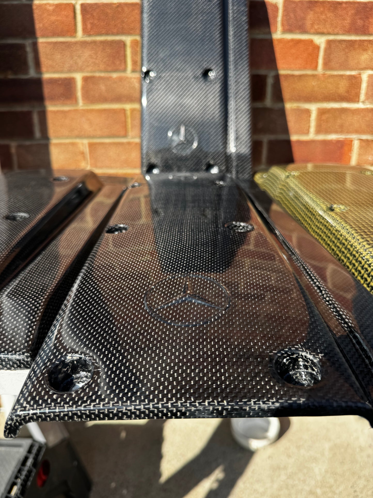 Mercedes om606 carbon fibre engine cover