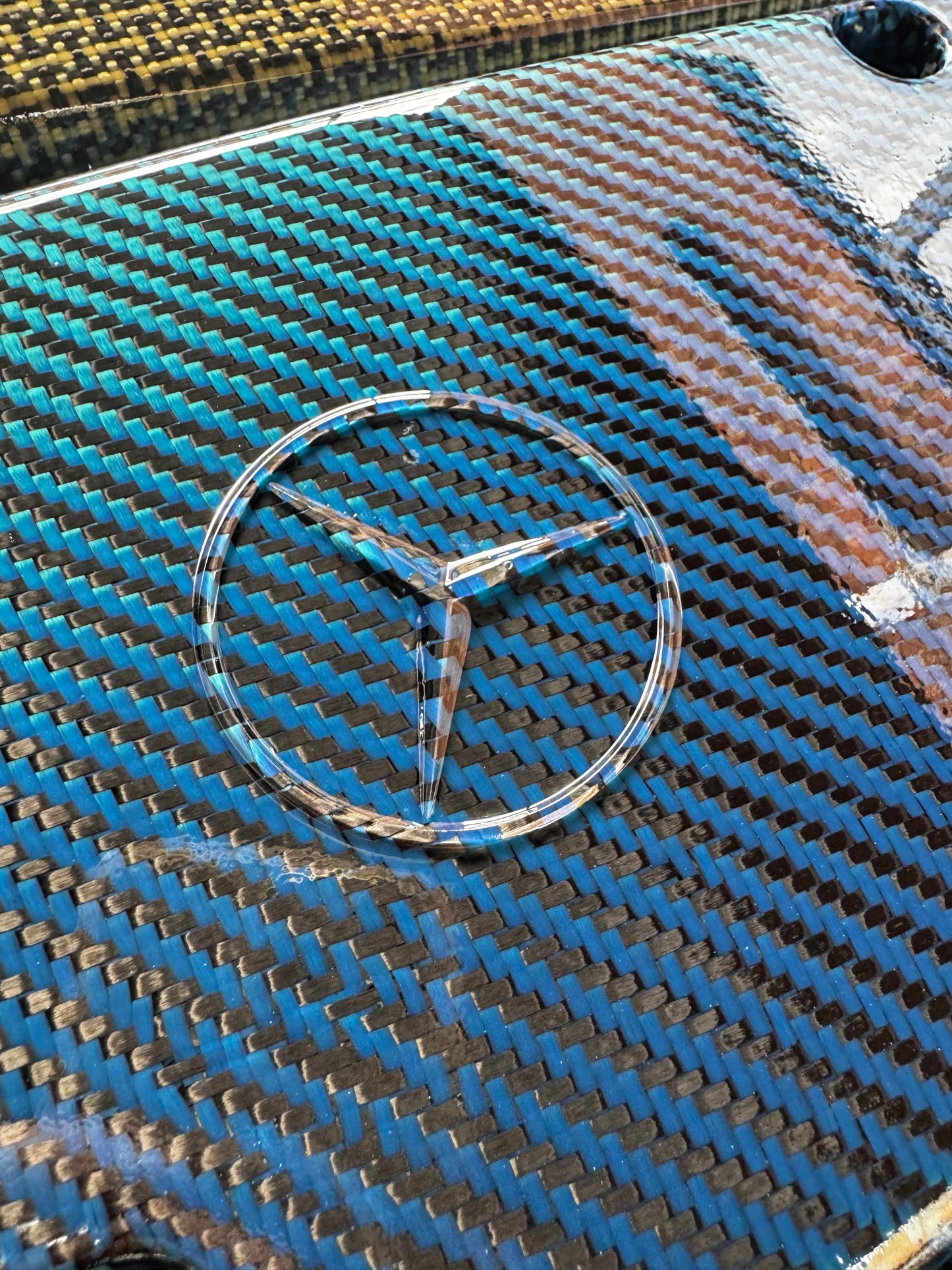 Mercedes om606 carbon fibre engine cover